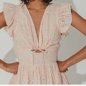 Cleobella super cute dress. Sold out. Beige pink. Xs. NWT